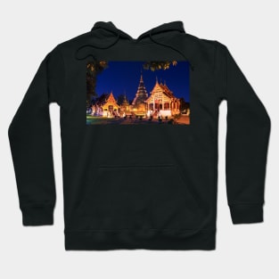 Wat Phra Singh at dusk, Chiang Mai, Thailand Hoodie